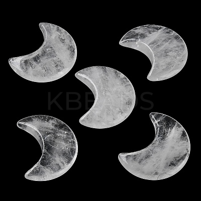 Natural Quartz Crystal Moon Palm Stones G-M416-04D-1