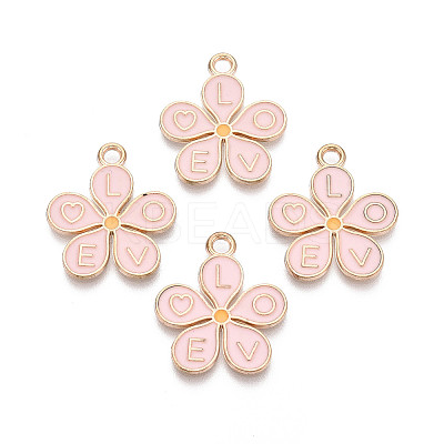 Alloy & Enamel Pendants ENAM-T021-61G-1