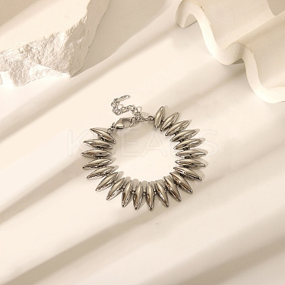 304 Stainless Steel Link Chain Bracelets for Women BJEW-Z134-03P-1