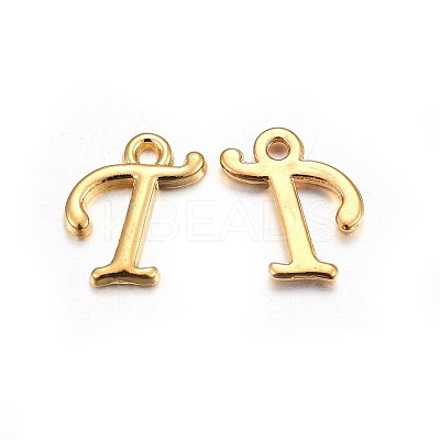 Golden Plated Alloy Letter Pendants LS-X-PALLOY-P097-01-T-1