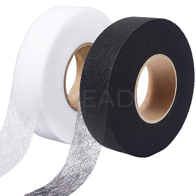 2 Rolls 2 Colors Non-woven Fabric Polyamide Double-sided Hot Melt Adhesive Film DIY-GF0009-33A-1