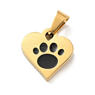 304 Stainless Steel Manual Polishing Enamel Pendants STAS-G261-20G-1