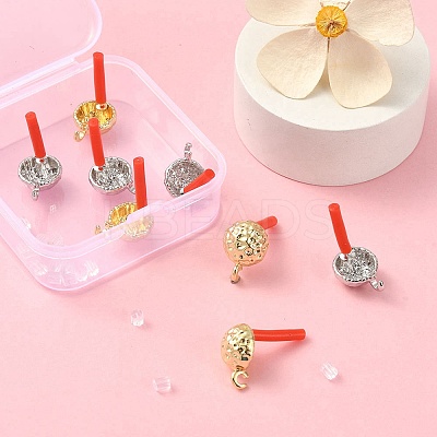 8Pcs 2 Colors Rack Plating Alloy Stud Earring Findings FIND-YW0003-82B-1