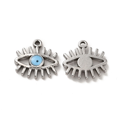 304 Stainless Steel Enamel Charms STAS-Q001-25P-1