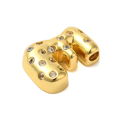 Rack Plating Brass Micro Pave Clear Cubic Zirconia Perdants KK-C067-11G-E-1