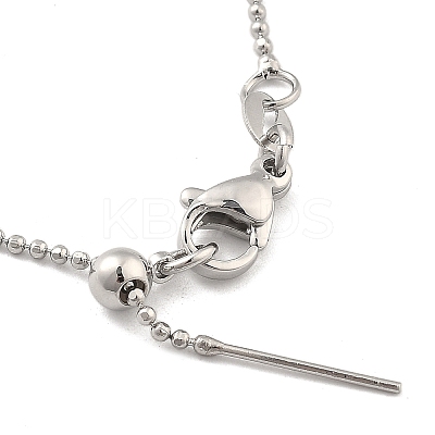 Adjustable Slider Brass Ball Chain Necklaces for Men Women NJEW-G160-13P-1