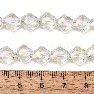 Electroplate Transparent Glass Beads Strands GL-CBA7A17-02A-05-1