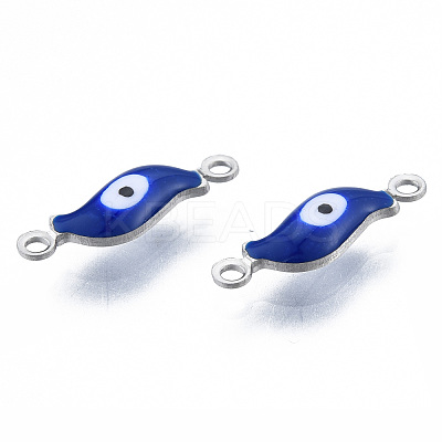 304 Stainless Steel Enamel Connector Charms STAS-N092-180A-1