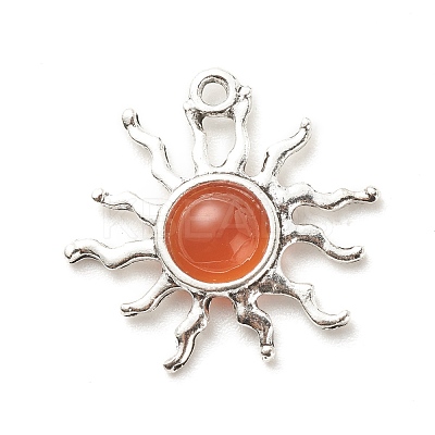 Natural Gemstone Pendants X-PALLOY-JF01354-1