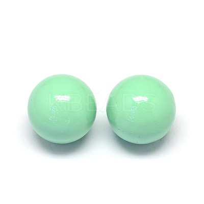 No Hole Spray Painted Brass Round Smooth Chime Ball Beads Fit Cage Pendants X-KKB-E003-M-16mm-1