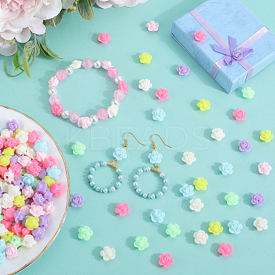 500Pcs Opaque Acrylic Beads MACR-SP0001-09-1