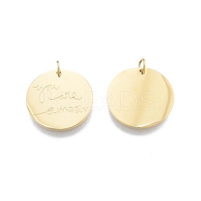 Ion Plating(IP) 304 Stainless Steel Pendants STAS-T060-36G-1