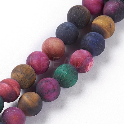 Natural Tiger Eye Beads Strands G-F616-01C-8mm-1
