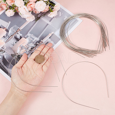 Hair Accessories Iron Hair Band Findings OHAR-GF0001-16-1