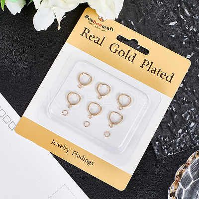 20Pcs Brass Hoop Earring Findings KK-BBC022-09A-1