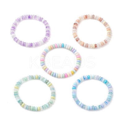 Glass Beads Stretch Bracelets BJEW-JB12516-1