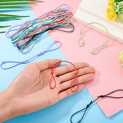 30Pcs 10 Colors Nylon Thread Cord Bracelets Making BJEW-TAC0040-1