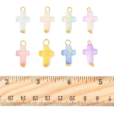 100Pcs Acrylic Pendant PALLOY-FS00039-02-1