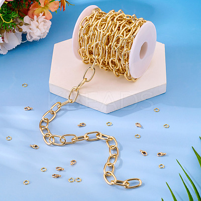 DIY Aluminium Paperclip Chains Bracelets/Necklaces Making Kit DIY-TA0012-92-1