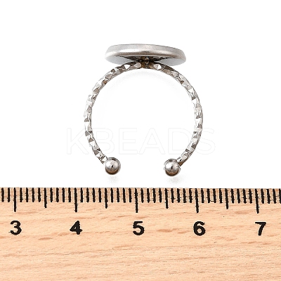 304 Stainless Steel Cuff Ring Components RJEW-H250-02A-P-1