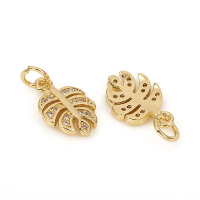 Brass Micro Pave Cubic Zirconia Charms ZIRC-L096-05G-1