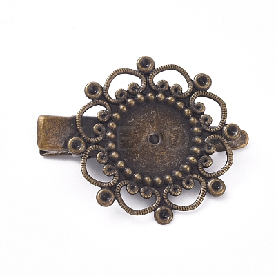 Hair Accessories Iron Alligator Hair Clip Findings IFIN-L035-01AB-NF-1