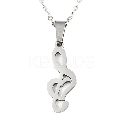 Non-Tarnish 201 Stainless Steel Pendants Necklaces NJEW-S105-JN720-45-1-1