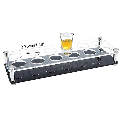 12-Hole Acrylic Shot Glasses Holders ODIS-WH0038-75B-1