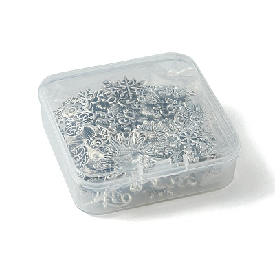 60Pcs 10 Styles Tibetan Style Alloy Pendants FIND-FS0002-30-1