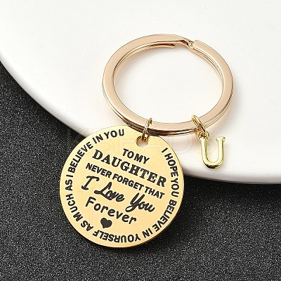Valentine's Day Brass & 201 Stainless Steel Keychain KEYC-YW00097-21-1
