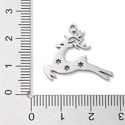 Christmas Theme Anti-Tarnish 304 Stainless Steel Pendants STAS-R003-04P-06-1