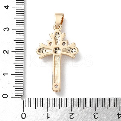 Brass Micro Pave Clear Cubic Zirconia Pendants KK-A212-11E-G-1