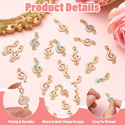 20Pcs Alloy Enamel Pendants ENAM-YW0006-34A-1