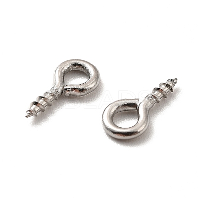 Non-Tarnish 304 Stainless Steel Screw Eye Pin Peg Bails LS-STAS-E044-07P-01-1