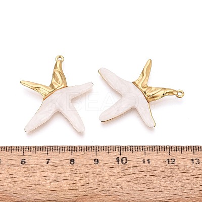 304 Stainless Steel and Resin Pendants STAS-T068-95G-1