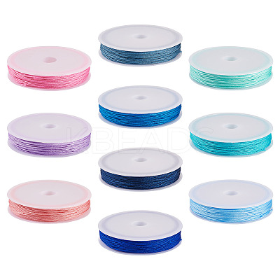 10Pcs 10 Colors Polyester Cord OCOR-TAC0040-01A-1
