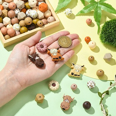 Round Food Grade Eco-Friendly Silicone Beads SIL-CJ0002-72-1