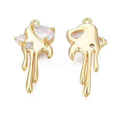 Brass Micro Pave Cubic Zirconia Pendants KK-N231-290A-1