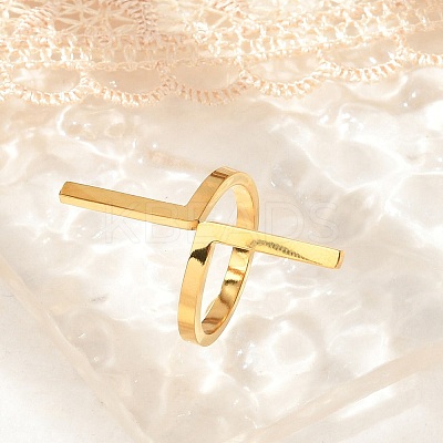 304 Stainless Steel Cuff Rings for Women RJEW-U039-01G-1