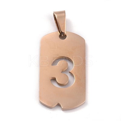 Ion Plating(IP) 304 Stainless Steel Pendants STAS-O127-C03-1