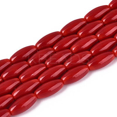 Opaque Glass Beads Strands GLAA-T028-15P-02-1