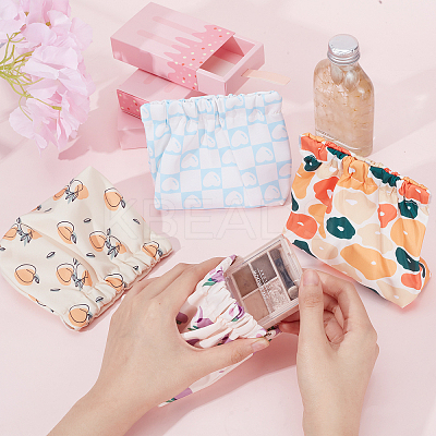 4pcs 4 style Mini Oxford Cloth Waterproof Printed Multipurpose Shrapnel Makeup Bags AJEW-CP0005-39-1