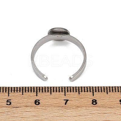 304 Stainless Steel Cuff Ring Components STAS-D372-04P-02-1