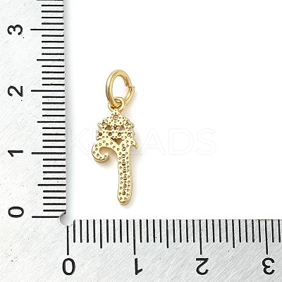 Brass Micro Pave Cubic Zirconia Pendants KK-M273-01G-R-1