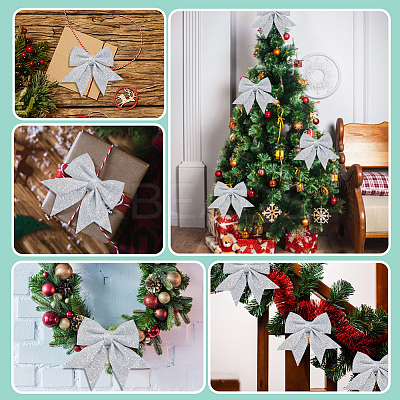 10Pcs Glitter Foam Bowknot Ornament Accessories FIND-GF0008-55C-1