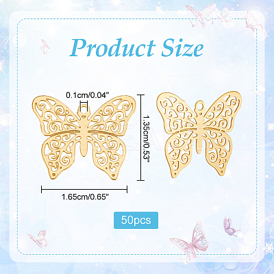 Rack Plating 201 Stainless Steel Filigree Pendants STAS-HY0001-32-1