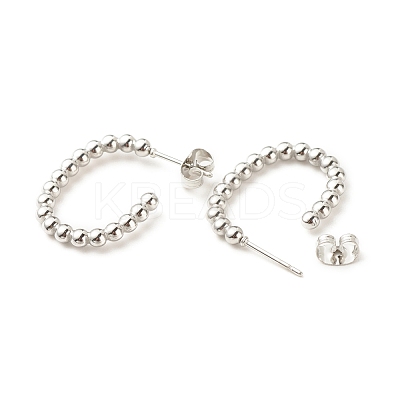 Non-Tarnish 304 Stainless Steel Oval Stud Earrings EJEW-K242-07P-1