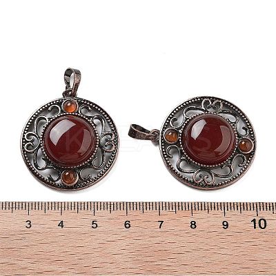 Natural Carnelian(Dyed and Heated) Pendants G-Q158-03A-R01-1