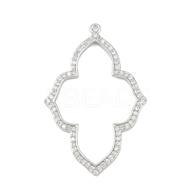 Brass Micro Pave Cubic Zirconia Pendants KK-Z133-05P-02-1