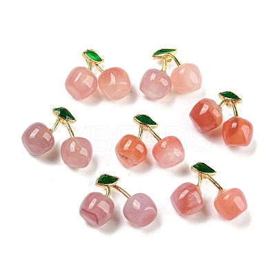 Natural Agate Pendants G-P509-02G-1